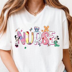 Disney Nurse Shirt, Mickey Nurse T-Shirt, Minnie ER Nurse Shirt, Mickey Nursing School Tee, Disney Peds Shirt, Nurse Life Shirt