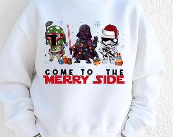 Disney Star Wars Weihnachts-Shirt, Mandalorian-Weihnachts-Sweatshirt, Santa-Weihnachtsfeier-Geschenke, Disneyland-Weihnachtsfeier-Geschenk Hoodie