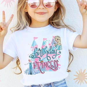 Princess Elsa Birthday Shirt, Disney Frozen Birthday Girl T-Shirt, Frozen Elsa Birthday Party Tee, Disneyland Birthday Kids Shirt