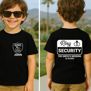Ring Security Shirt, Ring Bearer Tshirt, Wedding Kids Shirt, Bridal Party Shirt, Wedding Ring Shirt, Jr. Groomsmen Shirt, Ring Bearer Outfit