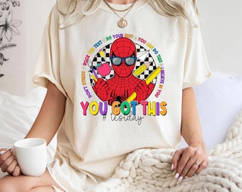 T-shirt Spiderman pour la journée des examens, T-shirt pour le jour de l'examen des enseignants, Sweat à capuche pour les tests scolaires, Sweat-shirt pour la journée de l'enseignement