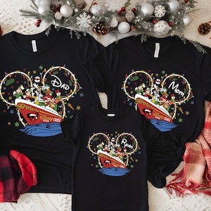 Camiseta navideña de Disney Cruise, sudadera de Mickey Christmas Cruises 2025, fiesta navideña de Mickey, tripulación de Disney Christmas Cruise