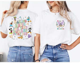 Chemise prof Disney, t-shirt Mickey nom enseignant, t-shirt château magique Mickey et ses amis, faire transpirer les petits humains tous les jours par magie