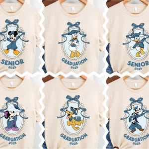 Coquette Disney Graduation T-Shirt, Mickey Senior Tee, Minnie Grad 2025 T-Shirt, Goofy Pluto Graduate Trip Sweatshirt