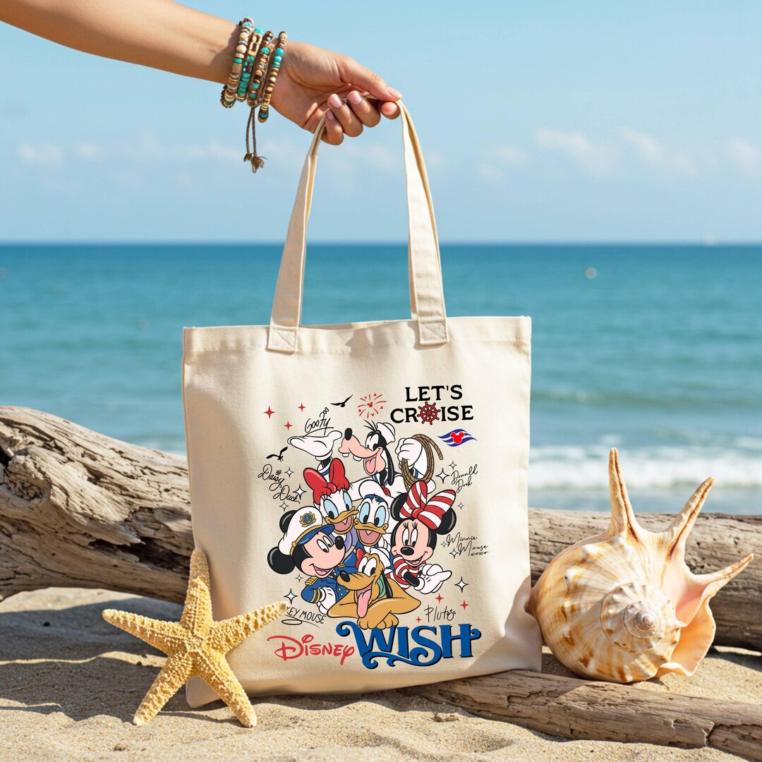 Disney Cruise Line トートバッグ ミッキー Disney Cruise Tote: Mickey Wish Vacation Bag, Let Cruise Tote Bag