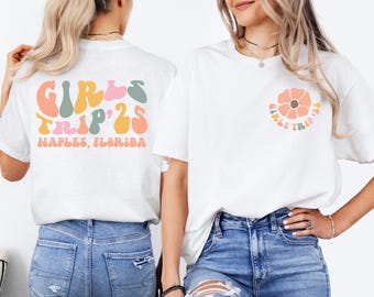 Mädchen Reise 2026 Shirt, benutzerdefinierte Urlaub T-Shirt, Mädchen Wochenend Reise Sweatshirt, Road Trip T-Shirt, Mädchen Traveller Shirt, Vacay Mode Shirt