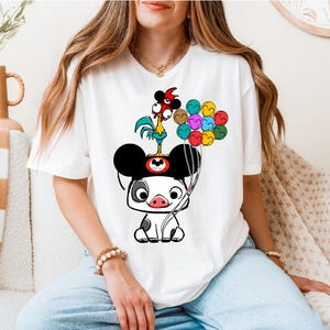 Disney Hei Hei and Pua Shirt, Princess Moana T-Shirt, Mickey Balloon Tee, Disneyland Chicken Sweatshirt, WDW Moana Pullover