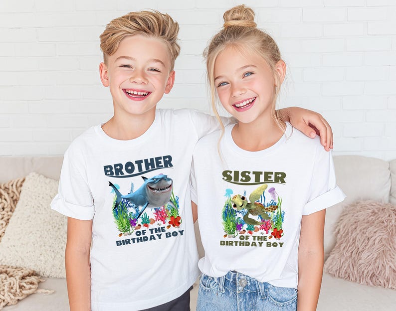 Ocean Birthday Family Shirts, Sea Life Party Tees, Tropical Fish Kids Outfit, Shark & Ocean Animal Tops, Custom Underwater Gift Set