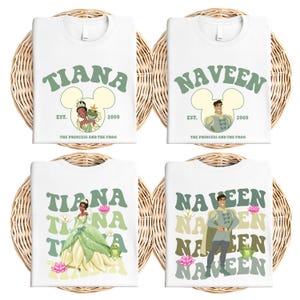 Princess Tiana Shirt, Disney Tiana and The Frog T-Shirt, Prince Naveen Sweatshirt, Tiana Family Shirt, Disneyworld Matching Shirt