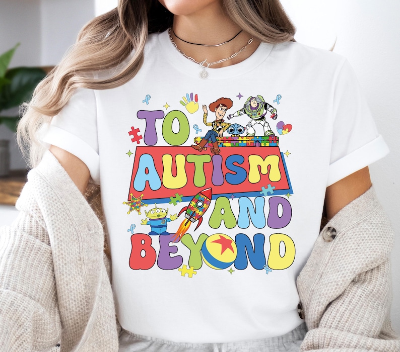 Toy Story Autism Awareness Shirt, Disney To Autism And Beyond Tshirt, Pixar Inclusion Sweatshirt