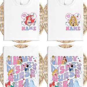 Disney Nurse Shirt, Peds Nurse Princess T-Shirt, In My Disney Nurse Era Tee, Cinderella Nursing Sweatshirt, Nurse Name Tee