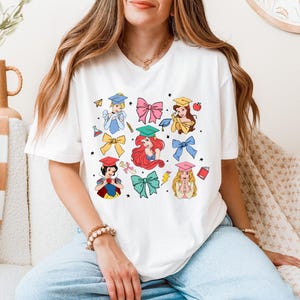 Princess Graduation Shirt, Disney Senior Tee, Belle Coquette Grad Sweatshirt, Rapunzel T-shirt,  Cinderella Graduation Party Tee