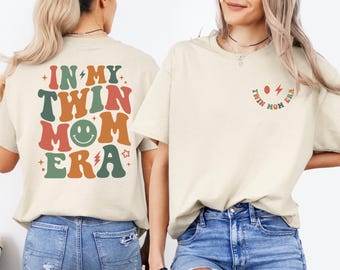 In My Twin Mom Era Shirt, Twins Mama Sweatshirt, New Twin Mom T-shirt, Expecting Mom Gift Tee, Pregnant Mommy Shirt