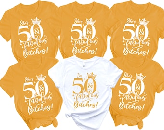Fithy Birthday T-Shirt, 50th Birthday Queen Shirt, I'm Fifty Tee, 50th Birthday Party Shirts, 50th Birthday Gift