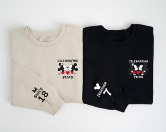 T-shirt Disney vierend koppel, Mickey en Minnie verjaardagsshirt, Wifey Husband Magical Years-T-shirt, Disneyland Custom sinds-sweater