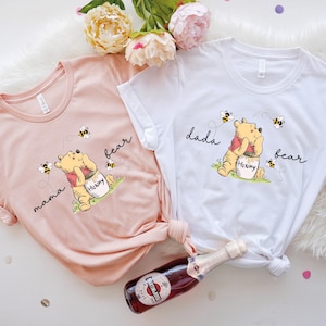 Winnie The Pooh Family Shirts, Mama Bear Shirt, Baby Announcement Shirts, Disney Mom Shirt, New Mom T-Shirt, Mama Tee, Nana Bear Shirt