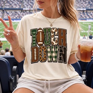 Touchdown Comfort Colors®-tröja, sportfan-t-shirt, fotbollssäsongspresenttröja