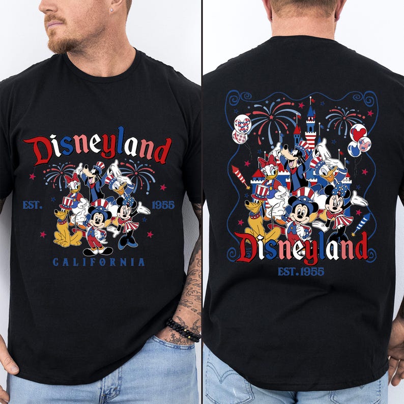 USA Mickey and Friends TShirt, Disney America Shirt, Disneyland Patriotic Tee, Disney Patriotic Shirt
