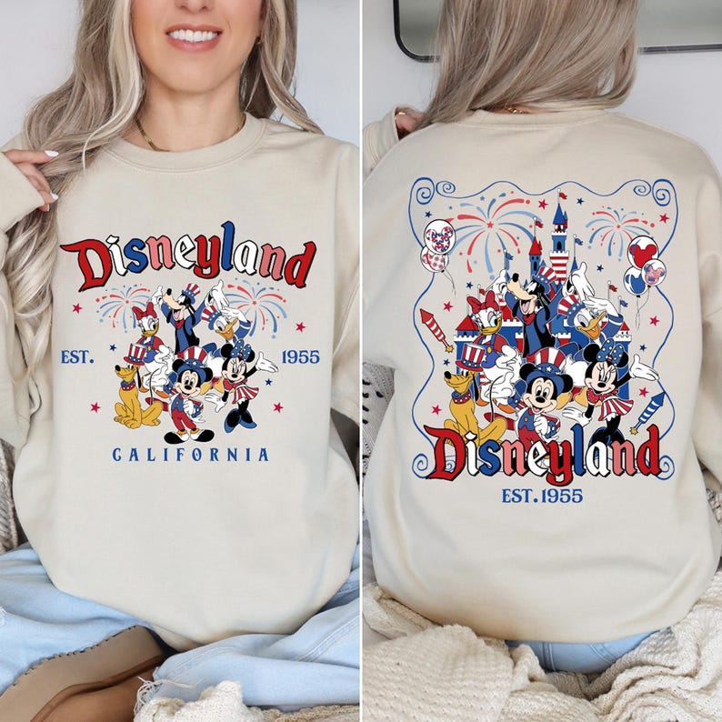 USA Mickey and Friends TShirt, Disney America Shirt, Disneyland Patriotic Tee, Disney Patriotic Shirt