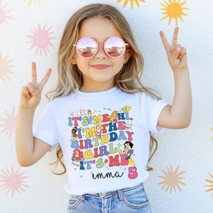 Princess Birthday Shirt, Disney Birthday Girl Toddler, It&#39;s Me I&#39;m The Birthday Girl Tee, Princess Theme Party T-Shirt
