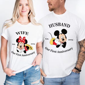 Disney-Paare Jubiläums-Shirt, Micky und Minnie-Hochzeits-Feier-T-Shirt, unsere Jubiläums-T-Shirts, Disneyland-Feier-Sweatshirt