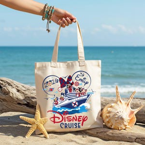Disney Cruise Line トートバッグ ミッキー Disney Cruise 2026 Tote Bag, Mickey Family Vacation Tote, Ship