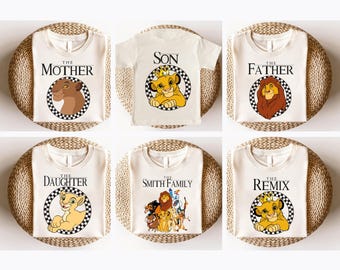 König der Löwen Familie Shirt, Disney Simba Vatertag T-Shirt, Vater und Sohn passendes Geschenk, Animal Kingdom Daddy und Ich Pullover, Lion Grandpa Tee