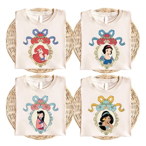 Coquette Princess Shirt, Disney Tiana T-Shirt, Cinderella Shirt, Princess Rapunzel Tee, Snow White Sweatshirt, Princess Belle Tee