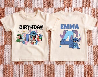 Stitch Birthday Shirt, Disney Custom Birthday Boy T-Shirt, Stitch and Lilo Birthday Girl Sweatshirt, Disneyland Birthday Party Tee