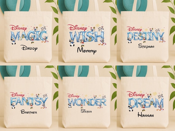 Disney Cruise Trip Tote Bag, Mickey and Friends Cruising Tote