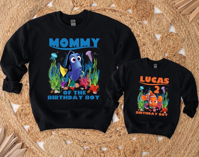 Ocean Birthday Family Shirts, Sea Life Party Tees, Tropical Fish Kids Outfit, Shark & Ocean Animal Tops, Custom Underwater Gift Set