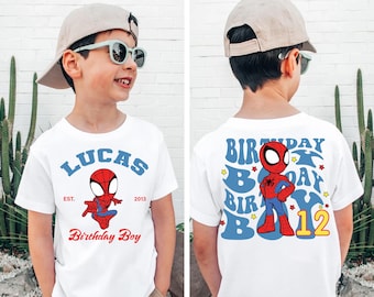 Koszulka urodzinowa dla chłopca z superbohaterami: Disney Spiderman, prezent urodzinowy Avengers, bluza Hulk dla 12-latka