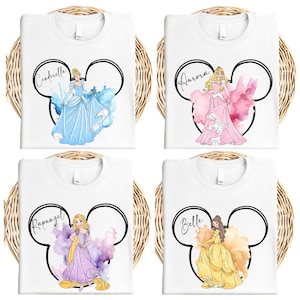Disney Princess Shirt, Rapunzel T-Shirt, Snow White Sweatshirt, Moana Tee, Little Mermaid Shirt, Cinderella T-Shirt, Mickey Head Tee