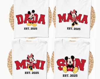 Disney Family T-Shirt, Mickey and Minnie Trip Shirt, Dada and Mama Family Matching Tees, Disneyland Mama and Mini Sweatshirt