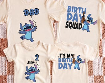 Stitch Birthday Shirt, Disney Birthday Family T-Shirt, Stitch and Lilo Birthday Boy Sweatshirt, Birthday Party Shirt