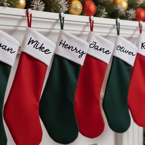 Custom Christmas Stocking, Family Christmas Socks, Christmas Home Decoration,  XMAS Holiday Stockings, Custom Name Stockings