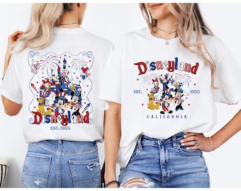 USA Mickey and Friends T-Shirt, Disney America Shirt, Disneyland Patriotic Tee, Disney Patriotic Shirt