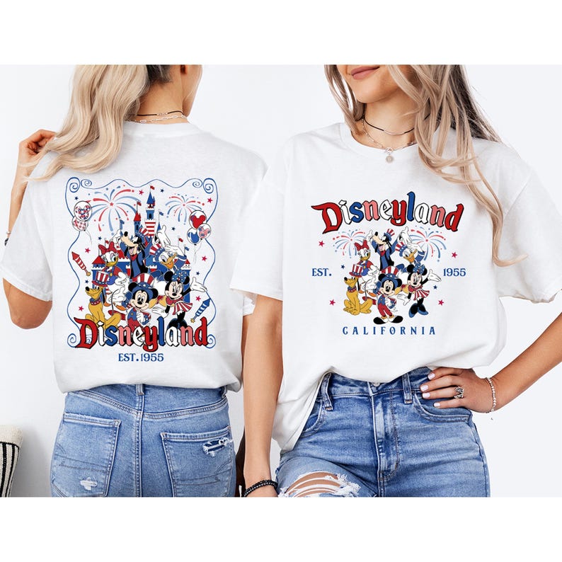 USA Mickey and Friends TShirt, Disney America Shirt, Disneyland Patriotic Tee, Disney Patriotic Shirt