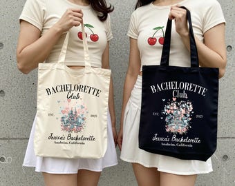 Disney Bachelorette Tote Bag, Minnie Bride Tote, Disneyland Bride Trip Tote Bags, Custom Bachelorette Totes, Disney Bride Gift Totes