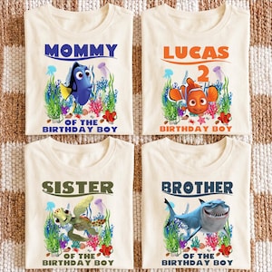 Ocean Birthday Family Shirts, Sea Life Party Tees, Tropical Fish Kids Outfit, Shark & Ocean Animal Tops, Custom Underwater Gift Set