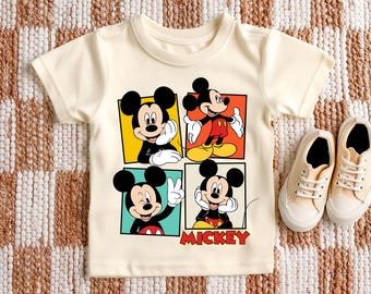 Koszulka z Myszką Miki, koszulka dla chłopców Disney, koszulka z Myszką Miki dla dzieci, bluza z nadrukiem Disneyland Vacation dla maluchów