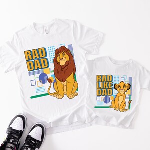 Lion King Father&#39;s Day Shirt, Disney Dad and Boy T-Shirt, Like Dad Like Son Tee, Lion Matching  Sweater, Custom Simba Kids Tees
