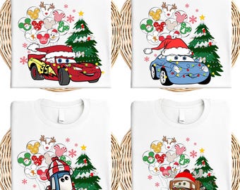 Disney Cars Weihnachts Shirt, Lightning McQueen Weihnachtsfeier T-Shirt, Tow Mater Weihnachtshemd, Disneyland Cars Crew Sweatshirt