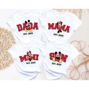 Mama Dada Mini Son Shirt, Family Trip Tee, Matching Family T-shirt, Parents And Toddler Sweatshirt, Magic Vacation Couple Hoodie