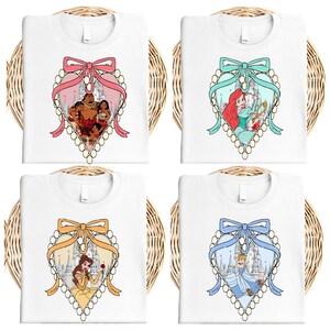 Coquette Princess Shirt, Disney Moana T-Shirt, Cinderella Shirt, Princess Tiana Tee, Little Mermaid Sweatshirt, Princess Belle Tee