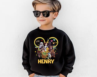 Star Wars barntröja, Disney barnnamnströja, Disneyland-resa till present, Mandalorian-tröja för småbarn