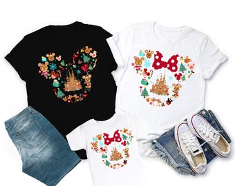 Disney Lebkuchen Shirt, Weihnachten Micky und Minnie T-Shirt, Weihnachtsburg T-Shirt, Weihnachten Disneyland Trip Shirt, Disneyetsy Weihnachtsreise