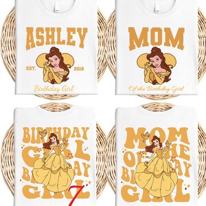 Disney Belle Birthday Shirt, Princess Belle Family Birthday T-Shirt, Princess Belle Birthday Gift Shirt, Beauty And Beast Birthday Shirt