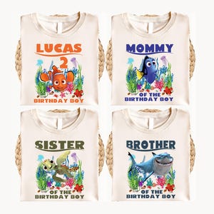 Ocean Birthday Family Shirts, Sea Life Party Tees, Tropical Fish Kids Outfit, Shark & Ocean Animal Tops, Custom Underwater Gift Set