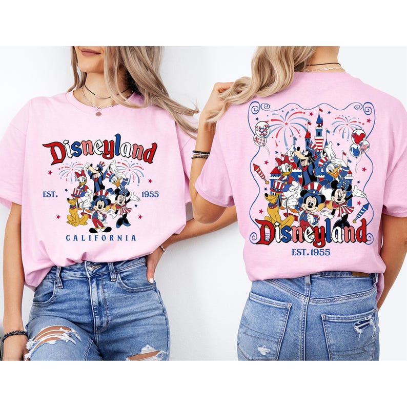 USA Mickey and Friends TShirt, Disney America Shirt, Disneyland Patriotic Tee, Disney Patriotic Shirt
